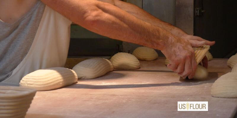 preparing clear flour bread